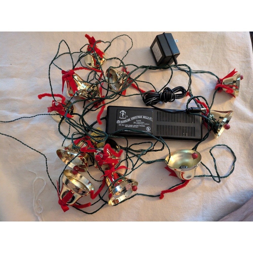 Mr Christmas Caroling Christmas Bells Musical String Plays 25 Songs Working